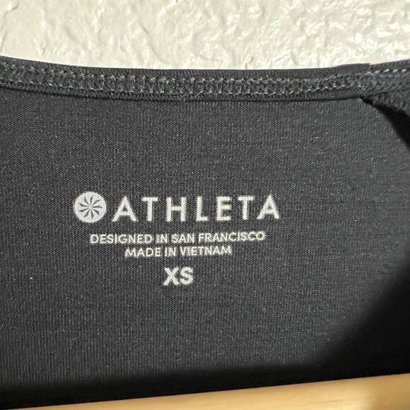 Athleta Pacifica Wrap Front Quarter Zip Black Tee Size XS - Picture 7 of 7